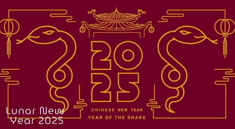 Happy Chinese new year 2025 year of the snake Celebration